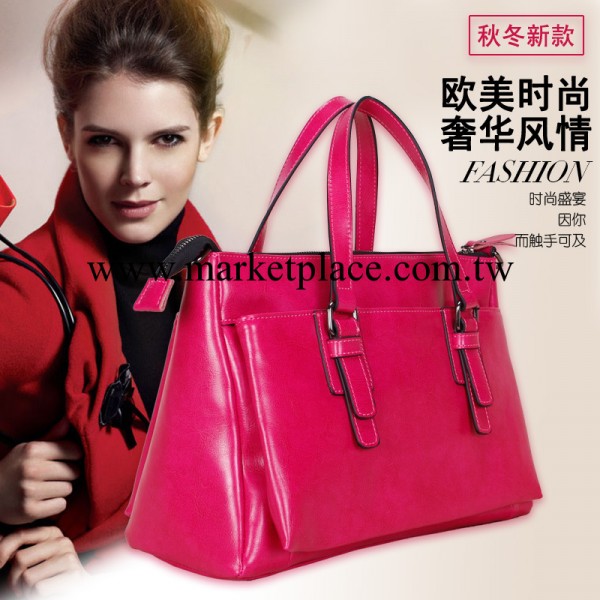2013新款真皮女包雙色皮大包 冬季流行新款手提斜挎多用女士包包工廠,批發,進口,代購