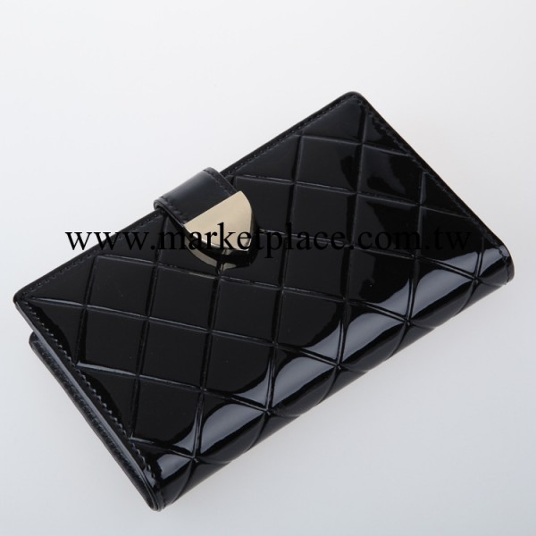 2013新款韓版時尚女士短款錢包 撞色短款錢夾 菱格菱形手拿包抓包工廠,批發,進口,代購
