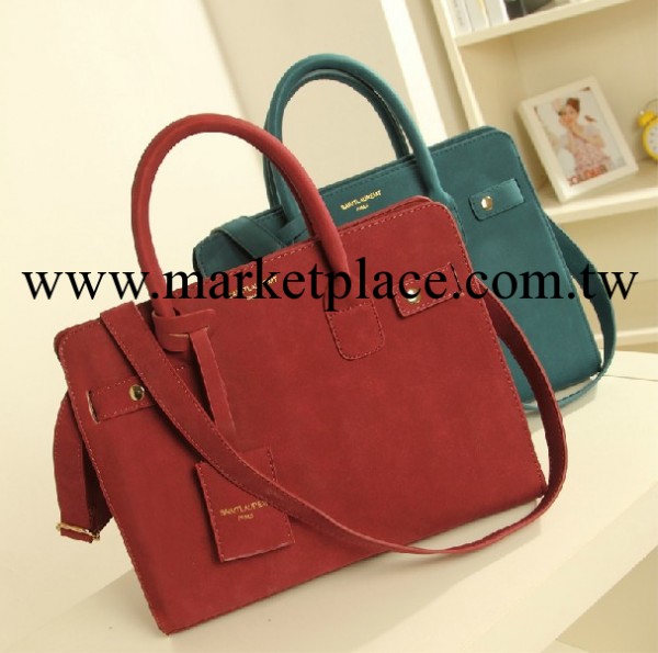 女包批發 2013秋冬新款包包 簡約OL風磨砂皮單肩手提包泊金女包工廠,批發,進口,代購