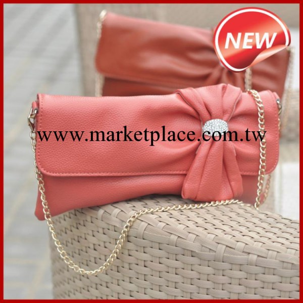 青潭洞愛麗絲真皮蝴蝶結女手包 韓國時尚鉆石牛皮手包手拿包真皮工廠,批發,進口,代購