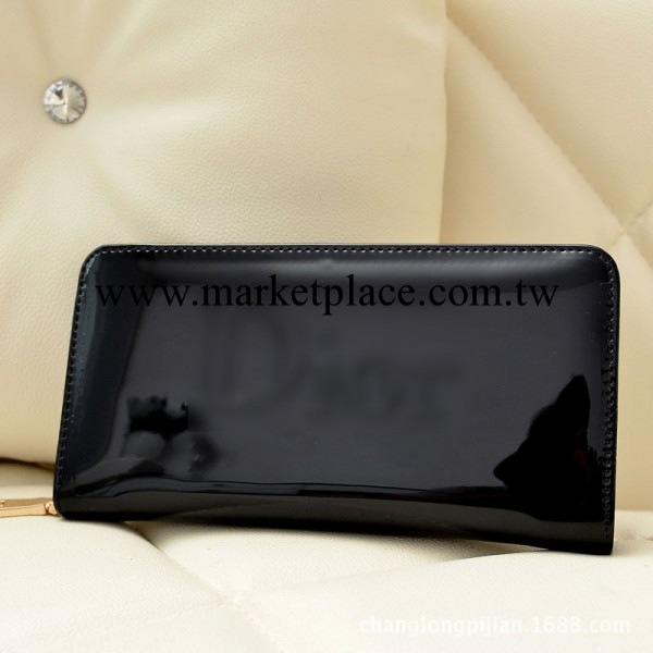 廠傢批發 2013新款歐美范大牌高檔漆皮女士錢包手拿包工廠,批發,進口,代購