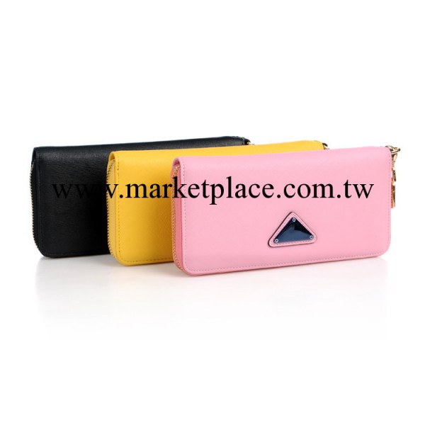 2013秋冬新品歐美范真皮女士錢包批發 多色簡約長款手拿包錢包工廠,批發,進口,代購