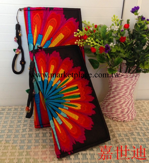 嘉世迪民族風繡花包 太陽花手拿包系列工廠,批發,進口,代購