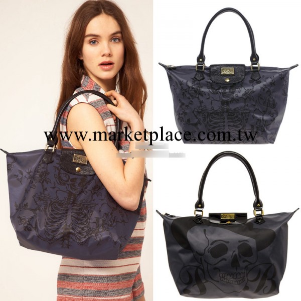 新款英國品牌時尚品牌Paul'時尚骷髏頭休閒拼皮手提包挎包女包工廠,批發,進口,代購