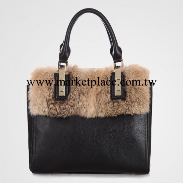 2013今冬新款包包 限量搶購 歐美時尚真兔毛大牌氣質手提單肩女包工廠,批發,進口,代購