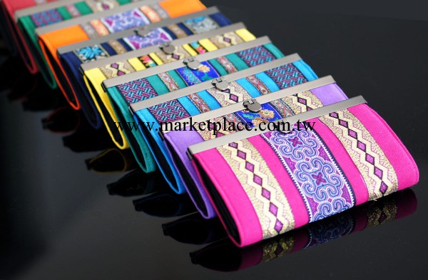 小山麗原創民族風包包新款繡花長款錢包卡片包女士手拿包休閒包包工廠,批發,進口,代購