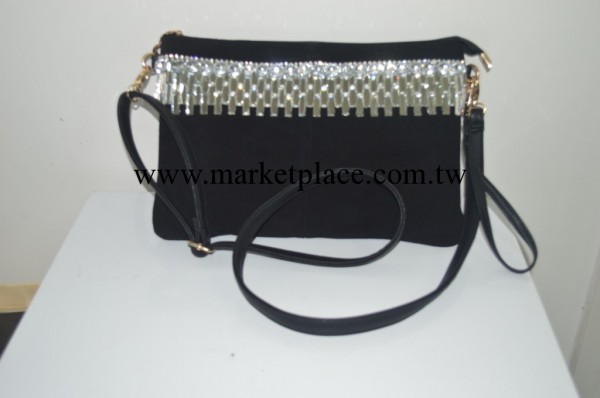 2013秋冬新款 韓版時尚真皮鑲鉆單肩包手拿包斜跨晚裝包靚麗女包工廠,批發,進口,代購