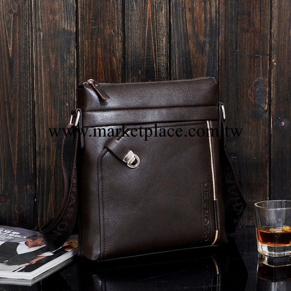 袋鼠男包 時尚新款正品豎款單肩包新款斜挎包 商務包品牌批發工廠,批發,進口,代購