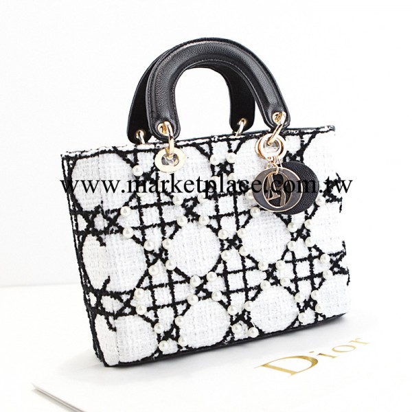 一件代發 韓版2013秋冬新款戴妃包單肩斜跨包手提包千鳥格女包工廠,批發,進口,代購