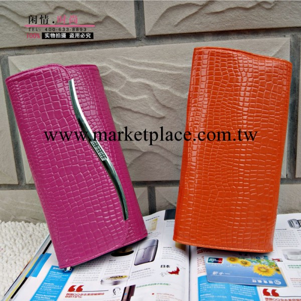 1314  1930大錢包，合金S形邊，高檔皮質手拿包，女士時裝錢包工廠,批發,進口,代購