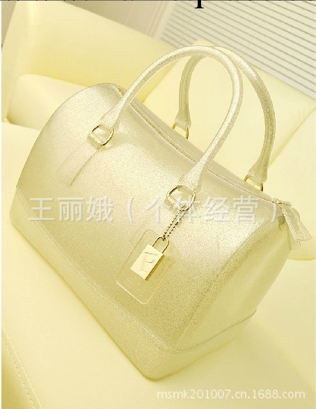 pvc環保無味糖果色果凍閃色提包橡膠高檔枕頭手拿芙拉包廠傢直銷工廠,批發,進口,代購