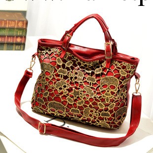 新品個性女包蕾絲包2013新款潮歐美骷髏頭手提包單肩斜跨女包包工廠,批發,進口,代購