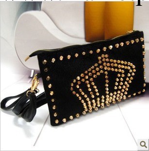 2013新款歐美時尚韓版朋克復古皇冠鉚釘信封包皇冠手拿包斜跨包工廠,批發,進口,代購