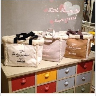 預定原版定制 13年冬 S傢羊羔毛雙面手提正反兩用休閒包單肩包包工廠,批發,進口,代購