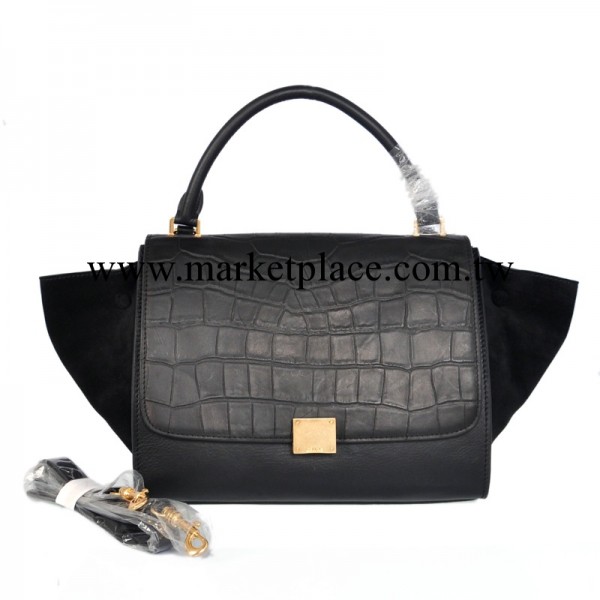 2013新款包包手提休閒秋千包一手貨源廠傢批發CL11505 黑鱷魚磨砂工廠,批發,進口,代購