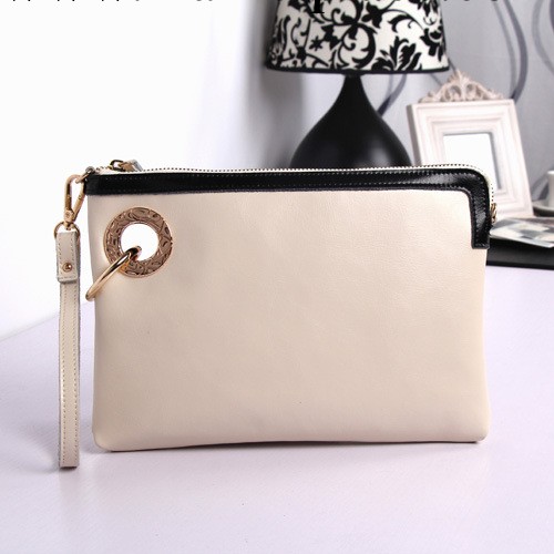 真皮夏季歐美潮流 時尚簡約手拿包牛皮女鉑金黑白撞色單肩斜跨包工廠,批發,進口,代購