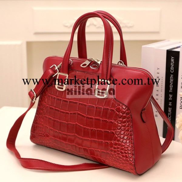 新款時尚歐美大牌款鱷魚紋牛皮真皮女包批發定做 單肩斜挎包 代理工廠,批發,進口,代購