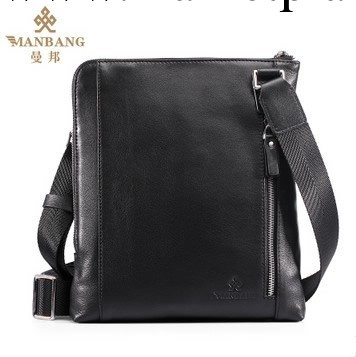 曼邦正品男士牛皮單肩包 斜挎包 商務時尚大容量實用型男包工廠,批發,進口,代購