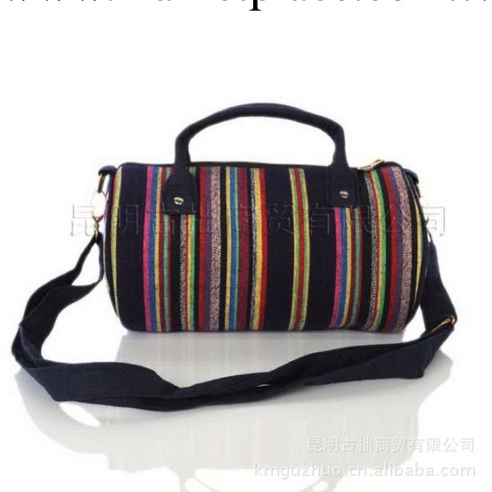 民族特色手提斜跨兩用包 民族風條紋女手提斜跨兩用旅遊包旅行包工廠,批發,進口,代購