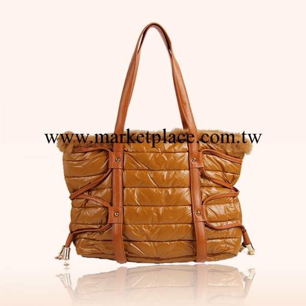 2013秋冬新品韓國簡約時尚羽絨包真皮單肩手提女式大包包廠價批發工廠,批發,進口,代購