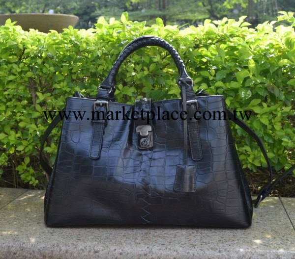 頭層牛皮鱷魚紋羅馬手提包 明星同款真皮女士包包工廠,批發,進口,代購