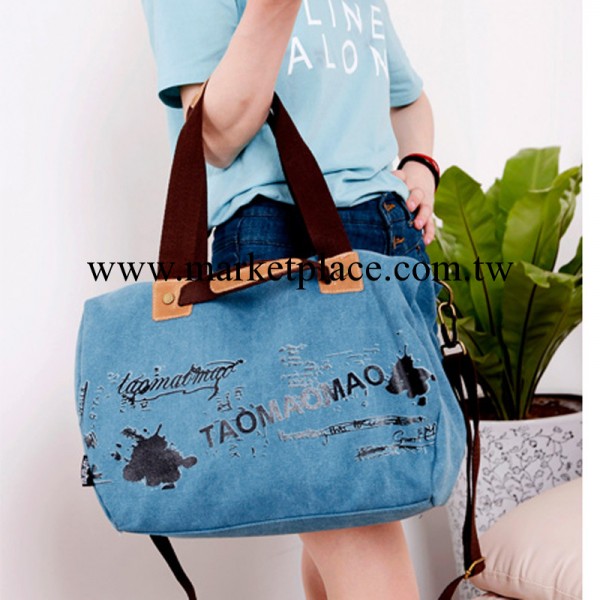 帆佈包2013新款多功能個性單肩手提斜跨百搭女包工廠,批發,進口,代購