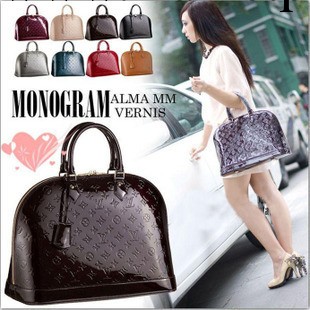 新款特價手提包 真皮漆皮壓花包 經典女士包包m91611貝殼包特價工廠,批發,進口,代購