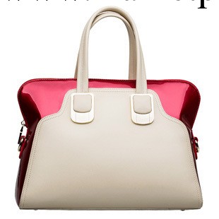 女包新品 2013新款漆皮撞色春夏季女包 歐美流行手提單肩潮女包包工廠,批發,進口,代購