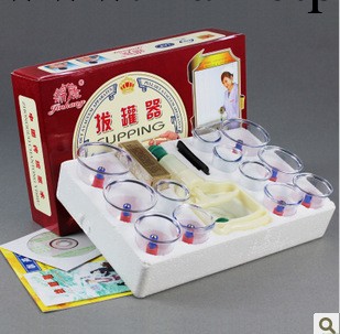 廠傢直銷精品12罐拔罐器 加厚真空拔火罐 關節罐 送刮痧油刮痧板工廠,批發,進口,代購