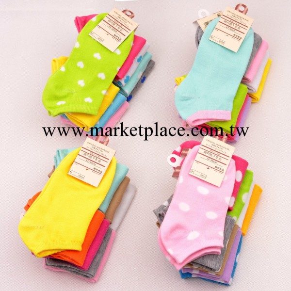 2013新款 船襪 韓國可愛 愛心糖果色女士襪子批發廠傢 無吊卡包裝批發・進口・工廠・代買・代購
