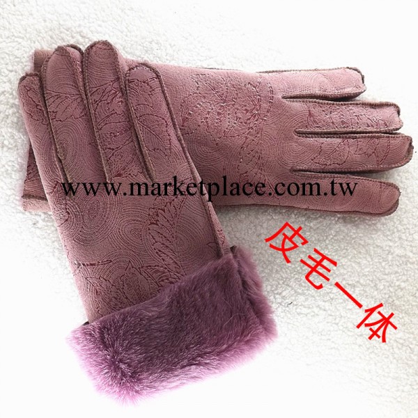廠傢直銷 女士皮毛一體手套 真羊皮真羊毛保暖手套 現貨批發工廠,批發,進口,代購