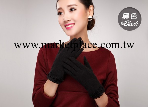 佈塔秋冬保暖手套觸控手套韓版時尚可愛蕾絲蝴蝶結羊毛手套9812工廠,批發,進口,代購