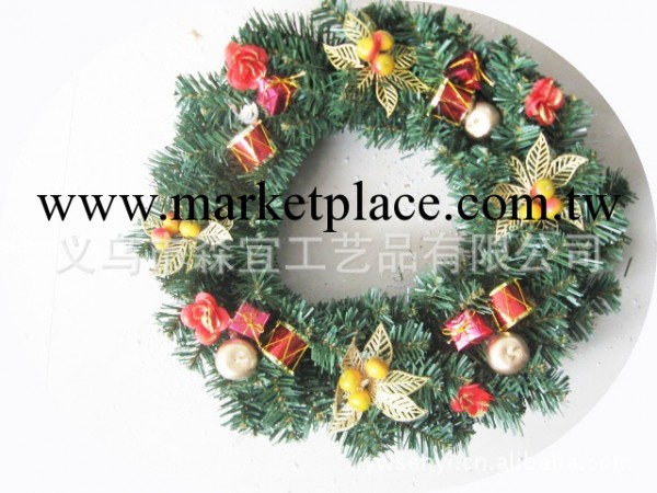 廠傢直銷聖誕花環 裝飾花環 節日禮品 喜慶用品工廠,批發,進口,代購