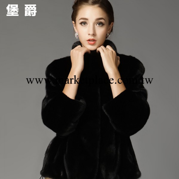 【企業集采】堡爵海寧2013冬季歐美進口整貂立領七分袖女皮草外套工廠,批發,進口,代購