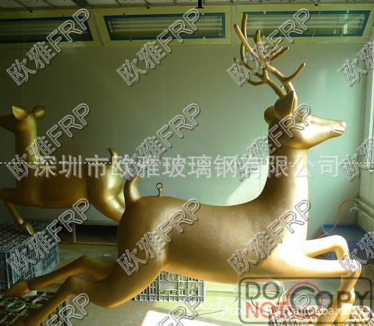 生產玻璃鋼聖誕馴鹿產品 玻璃鋼馴鹿 玻璃鋼飛行馴鹿，可定做工廠,批發,進口,代購