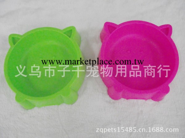 2013暴款 廠傢直銷 貓臉型小號單碗 塑料狗碗 食碗 水碗 寵物用品工廠,批發,進口,代購