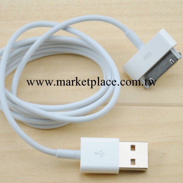 原裝蘋果數據線usb6針磨砂印字1米ipad iPhone4數據線充電線價格工廠,批發,進口,代購