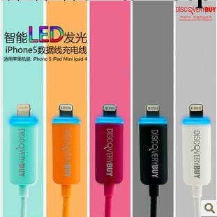 正品 思拜爾蘋果5 iphone5S數據線 ipad mini充電線LED發光數據線工廠,批發,進口,代購