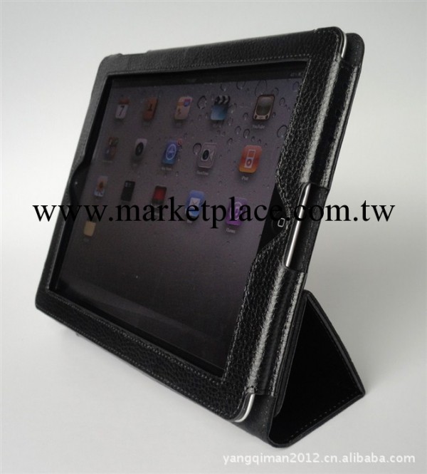 供應ipad 3真皮荔枝紋智能休眠功能皮套工廠,批發,進口,代購