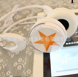 電腦耳機時尚大星星頭戴式耳機ipad電腦iphone 4通用手機音樂耳機工廠,批發,進口,代購