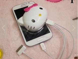 可愛卡通hello kitty充電寶蘋果iphone4S/5三星KT凱蒂貓移動電源批發・進口・工廠・代買・代購