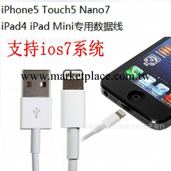 工廠批發iphone5數據線 蘋果5數據線 手機充電線 支持5C 5S(裸線)工廠,批發,進口,代購