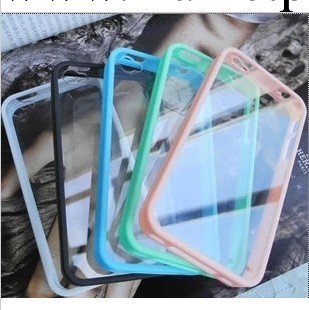 iphone5透明手機殼蘋果外殼 iphone4s糖果色矽膠邊框亞克力保護套工廠,批發,進口,代購