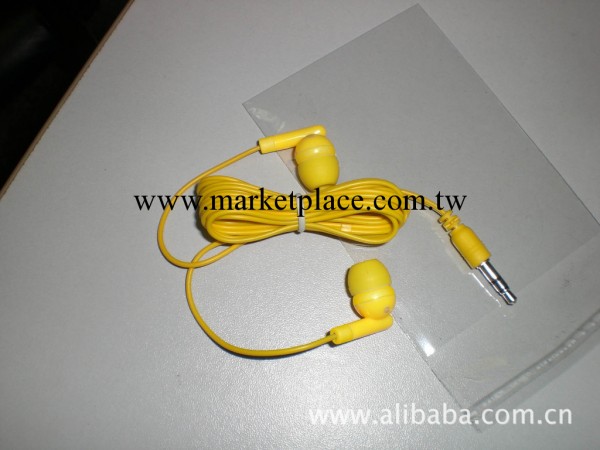 庫存3800條黃色小蘋果MP3耳機一次性0.8元處理工廠,批發,進口,代購