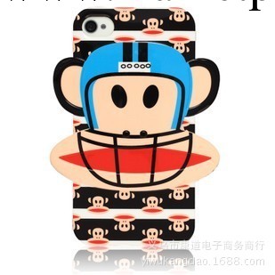 蘋果iphone4/4s/5/5S 3D立體大嘴猴手機殼愛瘋卡通猴軟矽膠保護套工廠,批發,進口,代購