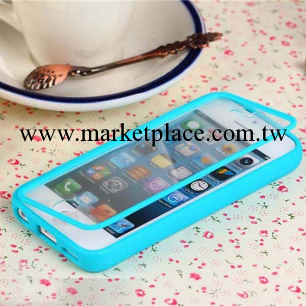 新款iphone 5C/5STPU透明觸摸屏手機殼 翻蓋透明觸屏保護殼工廠,批發,進口,代購