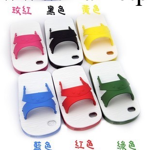 臺灣明星同款藍白拖鞋手機殼iPhone4/4s情侶矽膠保護套 蘋果5外殼工廠,批發,進口,代購