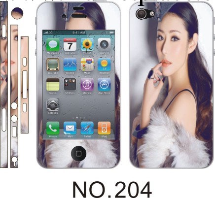 蘋果手機彩膜 iphone44S閃鉆卡通彩膜 iphone55S閃鉆彩膜 潮牌工廠,批發,進口,代購