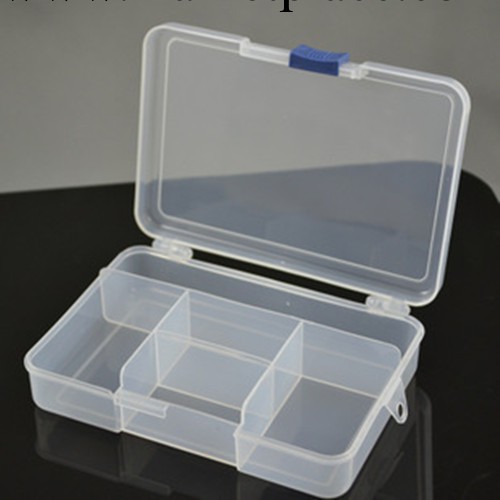 滑扣5格透明塑料收納盒 塑料盒首飾盒有蓋 整理儲物盒零件盒批發批發・進口・工廠・代買・代購