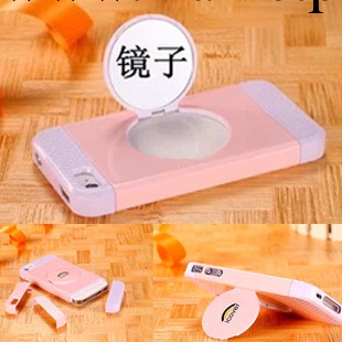 支架 蘋果IPHONE5 手機殼 IPHONE4S 手機外殼保護套 工廠直銷鏡子工廠,批發,進口,代購